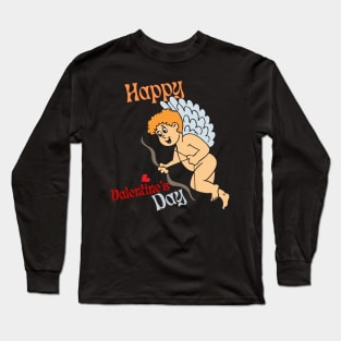 valentines day cupid funny goofy Long Sleeve T-Shirt